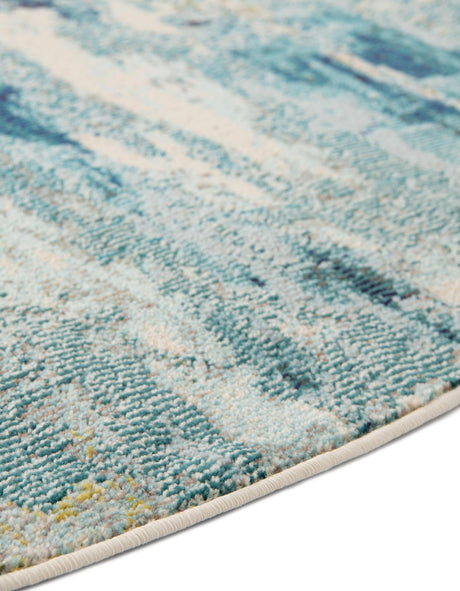 Light Blue 5' x 8' Chromatic Oval Area Rug 100% Polypropylene With Cotton Backing Abstract Modern Colorful Carpet Mat for Home Decor & Interior Design for Sale at Rug Engine