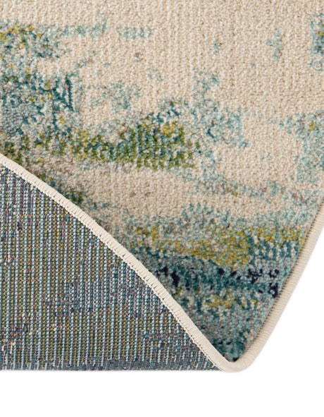 Light Blue 7' 11 x 10' Chromatic Oval Area Rug 100% Polypropylene With Cotton Backing Abstract Modern Colorful Carpet Mat for Home Decor & Interior Design for Sale at Rug Engine