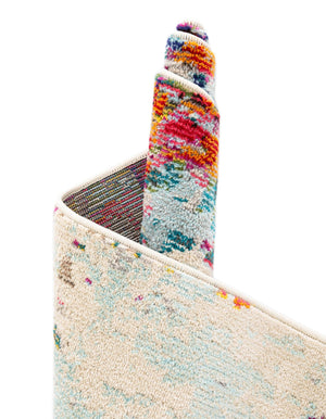 Multicolor 2' 7 x 12' Chromatic Runner Area Rug 100% Polypropylene With Cotton Backing Abstract Modern Colorful Carpet Mat for Home Decor & Interior Design for Sale at Rug Engine