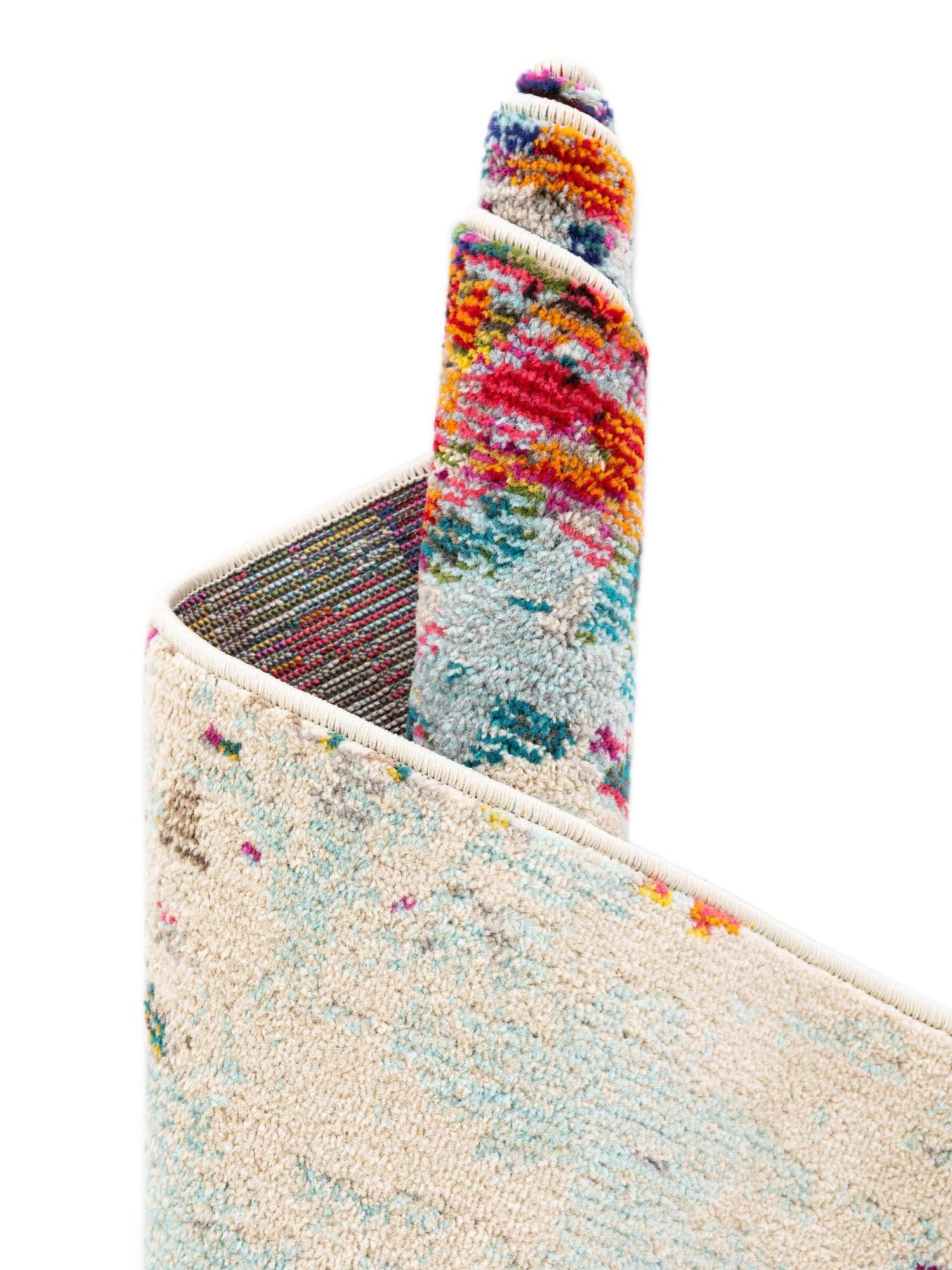 Multicolor 2' 7 x 10' Chromatic Runner Area Rug 100% Polypropylene With Cotton Backing Abstract Modern Colorful Carpet Mat for Home Decor & Interior Design for Sale at Rug Engine