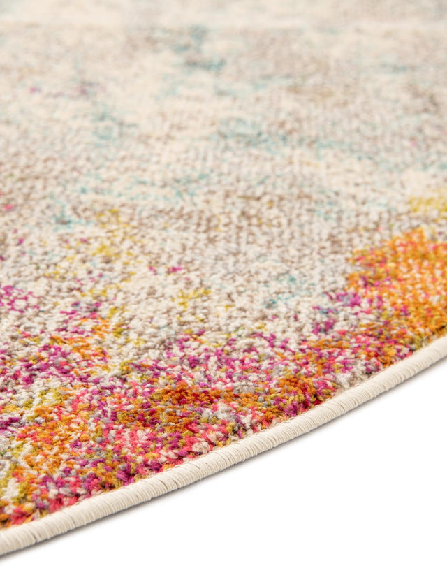 Beige 3' 3 x 5' 3 Chromatic Oval Area Rug 100% Polypropylene With Cotton Backing Abstract Modern Colorful Carpet Mat for Home Decor & Interior Design for Sale at Rug Engine