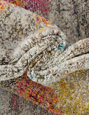 Beige 7' 11 x 7' 11 Chromatic Octagon Area Rug 100% Polypropylene With Cotton Backing Abstract Modern Colorful Carpet Mat for Home Decor & Interior Design for Sale at Rug Engine