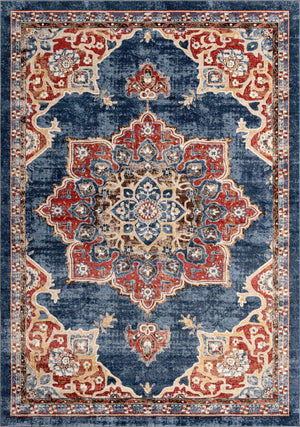 Dark Blue 10' x 14' Utopia Rectangle Area Rug Traditional Vintage Persian Inspired Vivid Color Durable Carpet for Unique Interiors for Sale at Rug Engine