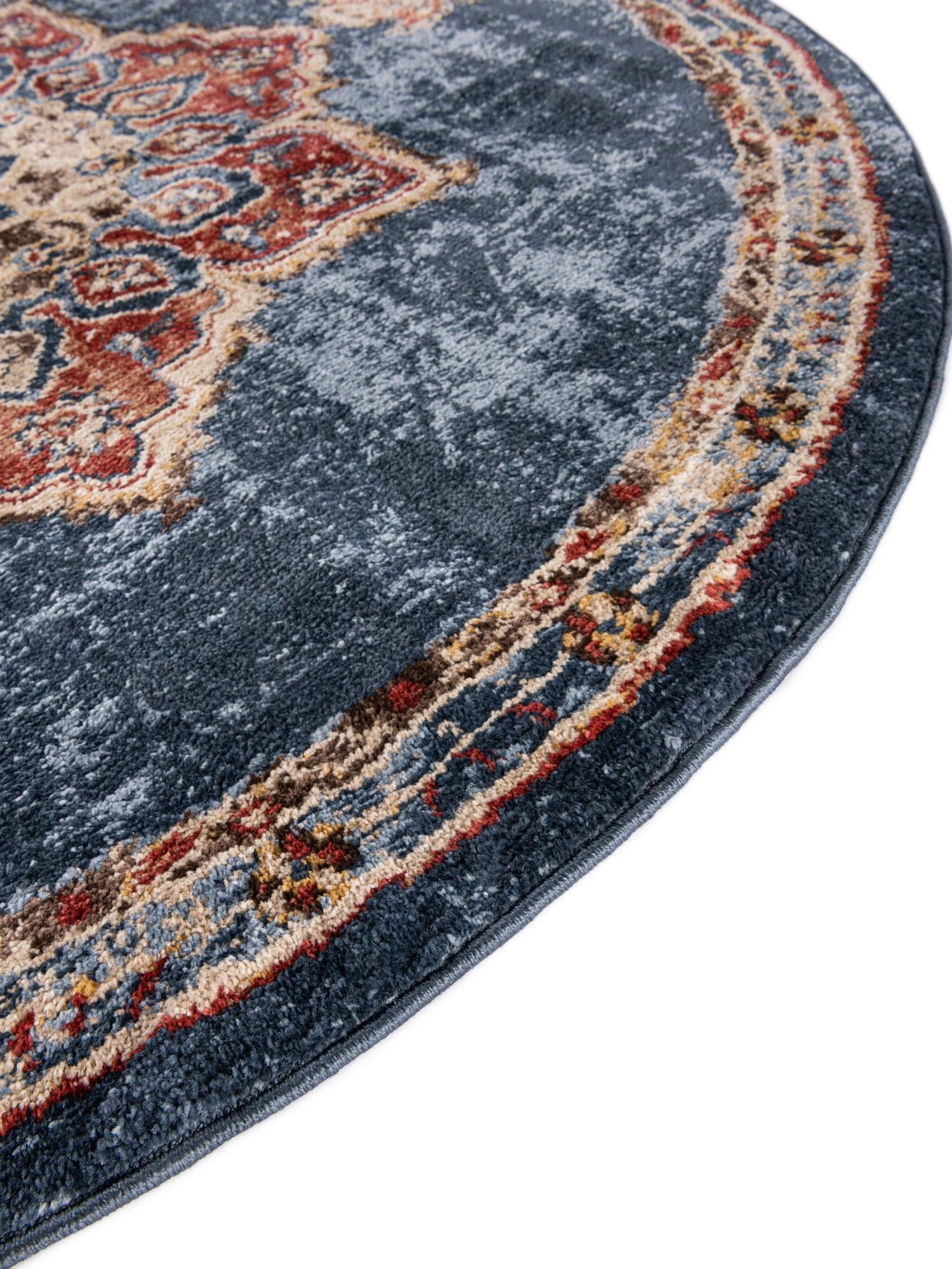 Dark Blue 5' x 8' Utopia Oval Area Rug Traditional Vintage Persian Inspired Vivid Color Durable Carpet for Unique Interiors for Sale at Rug Engine