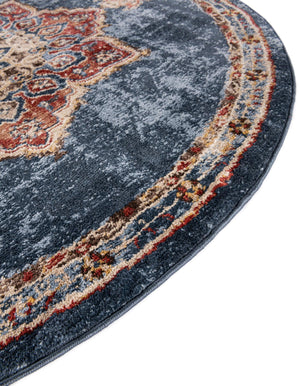 Dark Blue 5' x 8' Utopia Oval Area Rug Traditional Vintage Persian Inspired Vivid Color Durable Carpet for Unique Interiors for Sale at Rug Engine