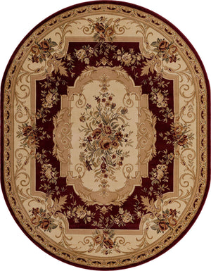 Red 7' 10 x 10' Versailles Oval Area Rug