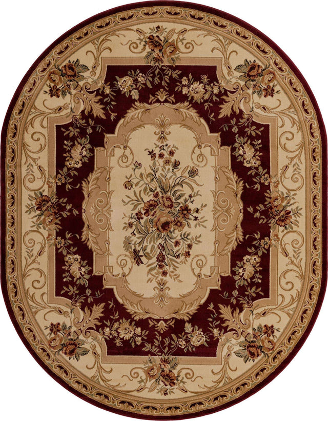 Red 7' 10 x 10' Versailles Oval Area Rug