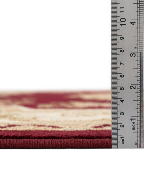 Red 4' 1 x 6' 1 Versailles Oval Area Rug Classic Traditional Motif Indoor Carpet for Hallways, Dining Rooms, Bedrooms, Living Room, Office for Sale at Rug Engine