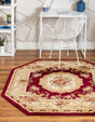 Red 7' 10 x 7' 10 Versailles Octagon Area Rug