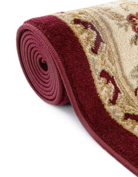 Red 7' 10 x 7' 10 Versailles Octagon Area Rug Classic Traditional Motif Indoor Carpet for Hallways, Dining Rooms, Bedrooms, Living Room, Office for Sale at Rug Engine