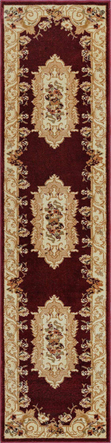 Red 2' x 8' Versailles Runner Area Rug