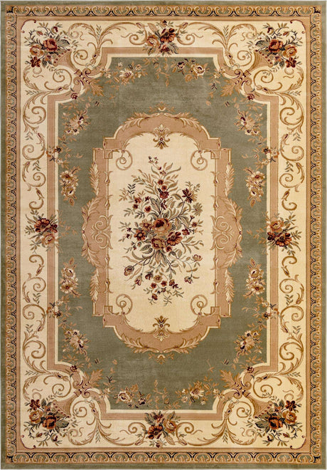 Green 10' x 14' 1 Versailles Rectangle Area Rug