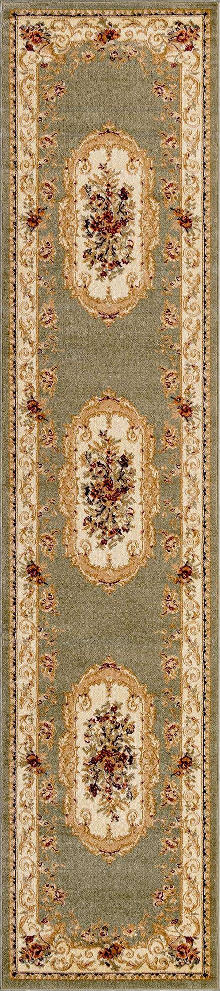 Green 2' 7 x 12' Versailles Runner Area Rug