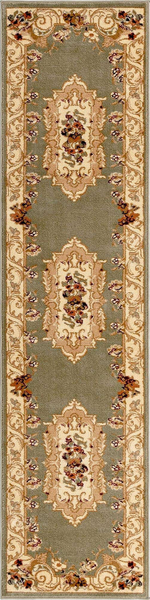 Green 2' x 8' Versailles Runner Area Rug