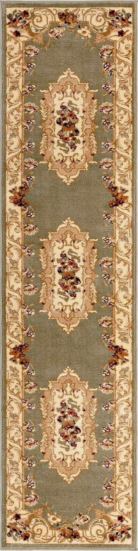 Green 2' x 8' Versailles Runner Area Rug