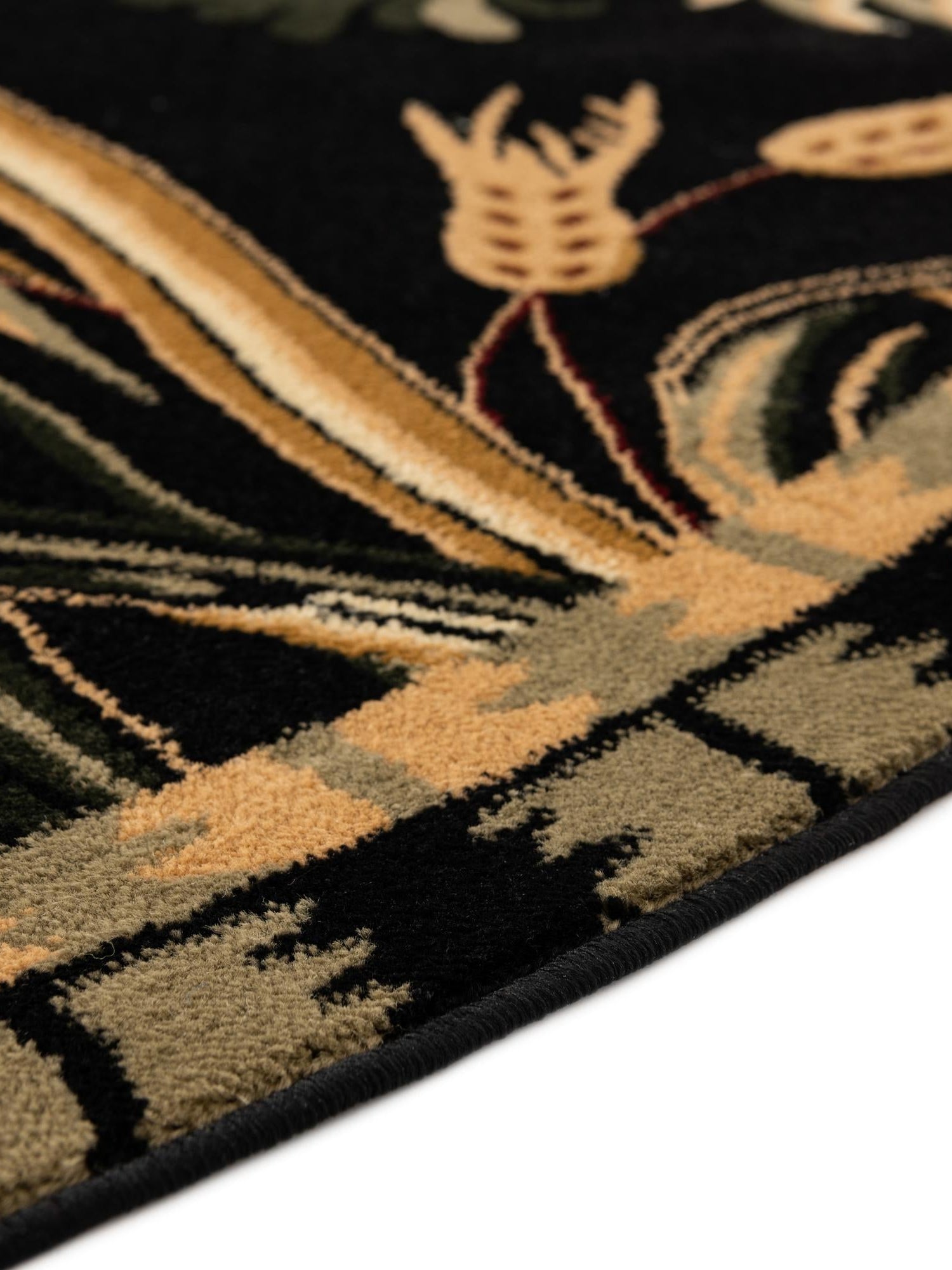 Black 4' 1 x 6' 1 Barnyard Oval Area Rug 100% Polypropylene With Cotton Backing Traditional Cottage Rustic Classical Carpet for Living Office Bedroom Dining Room Easy to Clean Long Lasting & Durable Decor for Sale at Rug Engine