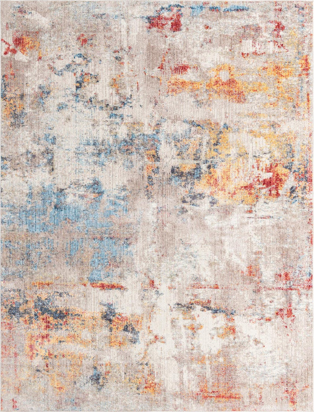 Multicolor 10' x 13' Rainbow Rectangle Area Rug Colorful Modern Unique Carpet for Living Rooms, Dining, Bedrooms, Office, Dorms for Sale at Rug Engine