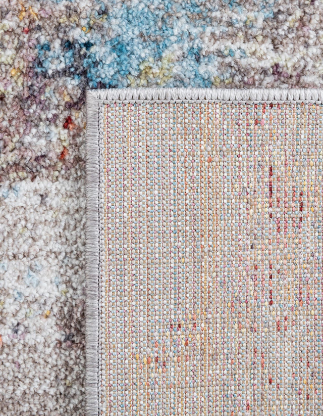 Multicolor 5' x 5' Rainbow Square Area Rug Colorful Modern Unique Carpet for Living Rooms, Dining, Bedrooms, Office, Dorms for Sale at Rug Engine