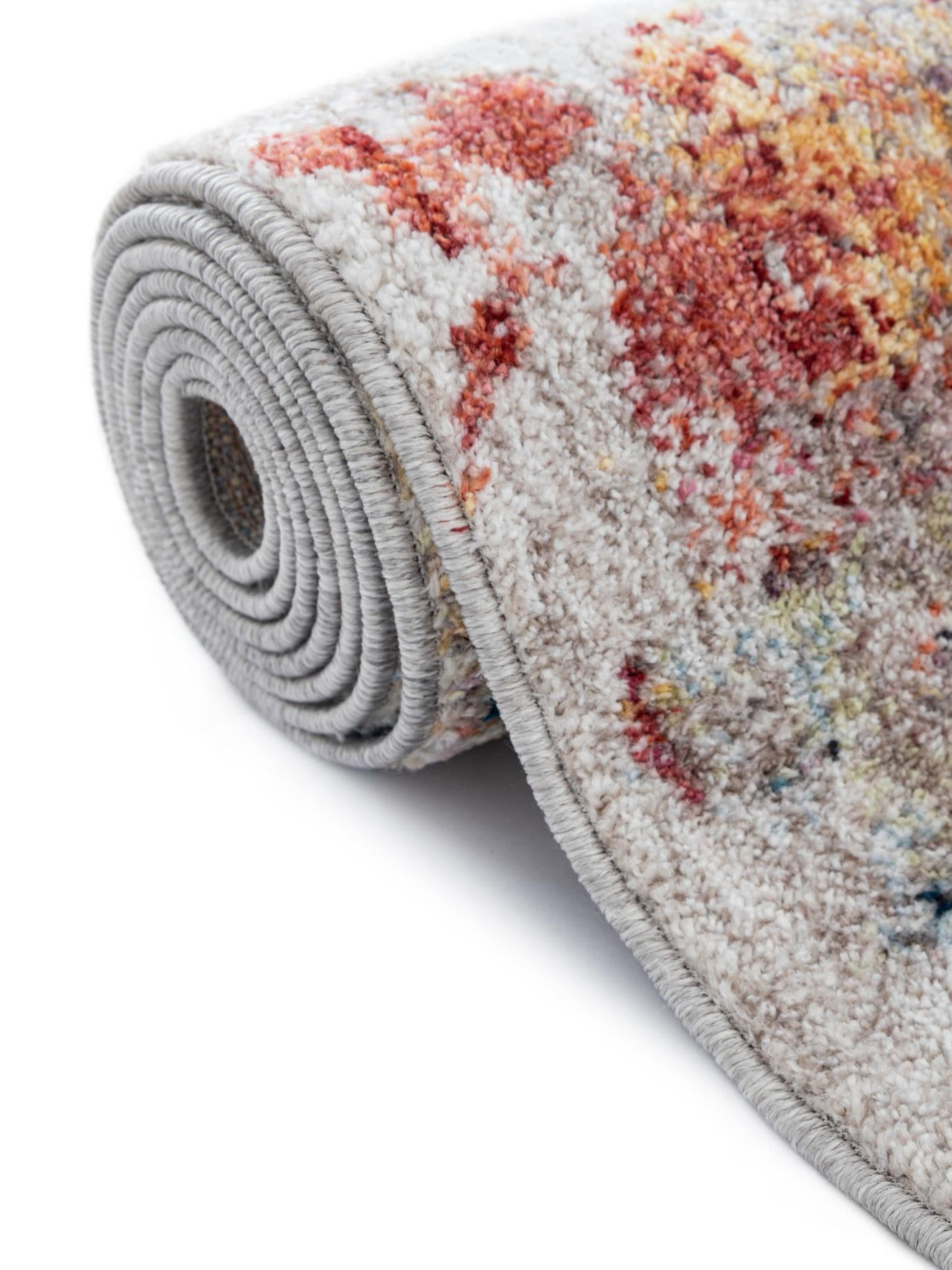 Multicolor 7' 11 x 7' 11 Rainbow Octagon Area Rug Colorful Modern Unique Carpet for Living Rooms, Dining, Bedrooms, Office, Dorms for Sale at Rug Engine