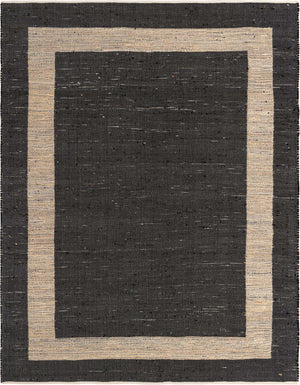Black 10' x 14' 1 Chindi Jute Rectangle Rug