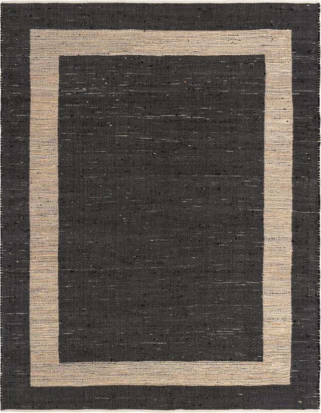 Black 10' x 14' 1 Chindi Jute Rectangle Rug