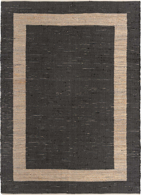 Black 9' x 12' Chindi Jute Rectangle Rug