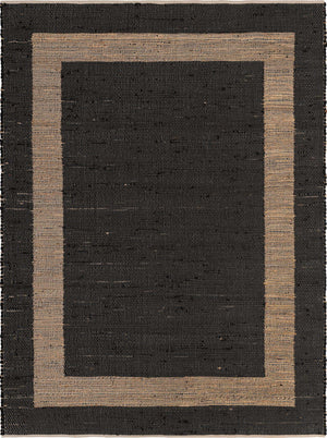 Black 8' x 11' Chindi Jute Rectangle Rug