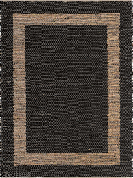 Black 8' x 11' Chindi Jute Rectangle Rug