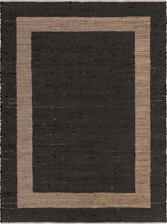 Black 8' x 11' Chindi Jute Rectangle Rug