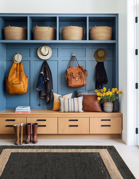 Black 7' 1 x 10' Chindi Jute Rectangle Area Rug Interior Design Home Decor Carpet Mat for Sale at Rug Engine