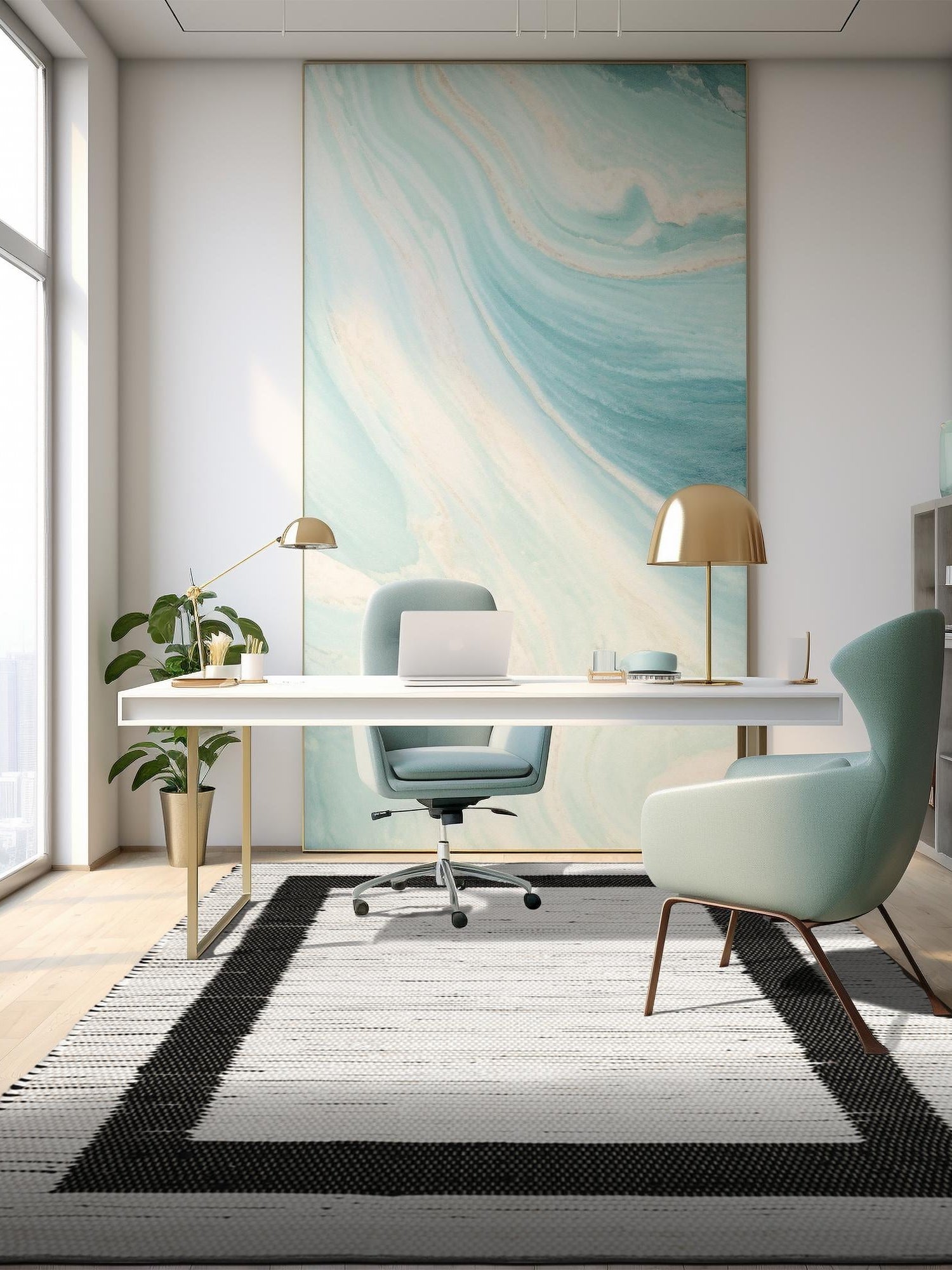 White and Black 7' 1 x 10' Chindi Jute Rectangle Area Rug Interior Design Home Decor Carpet Mat for Sale at Rug Engine