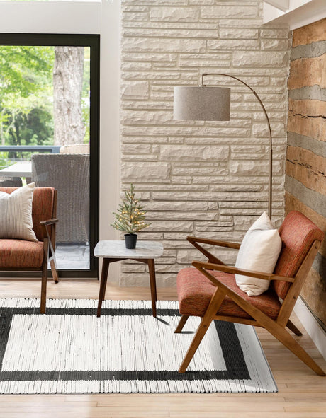 White and Black 10' x 14' 1 Chindi Jute Rectangle Area Rug Interior Design Home Decor Carpet Mat for Sale at Rug Engine