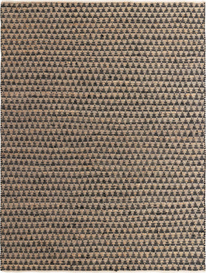 Black 9' x 12' Chindi Jute Rectangle Rug