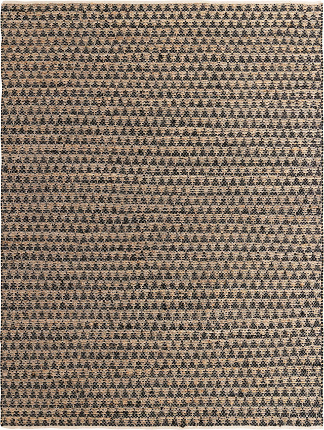 Black 9' x 12' Chindi Jute Rectangle Rug