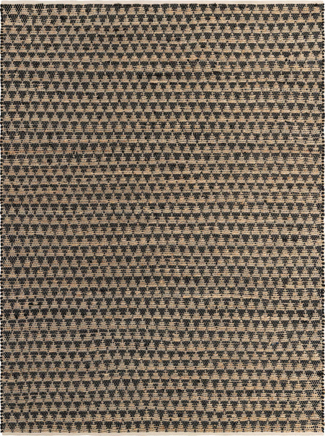Black 8' x 11' Chindi Jute Rectangle Rug