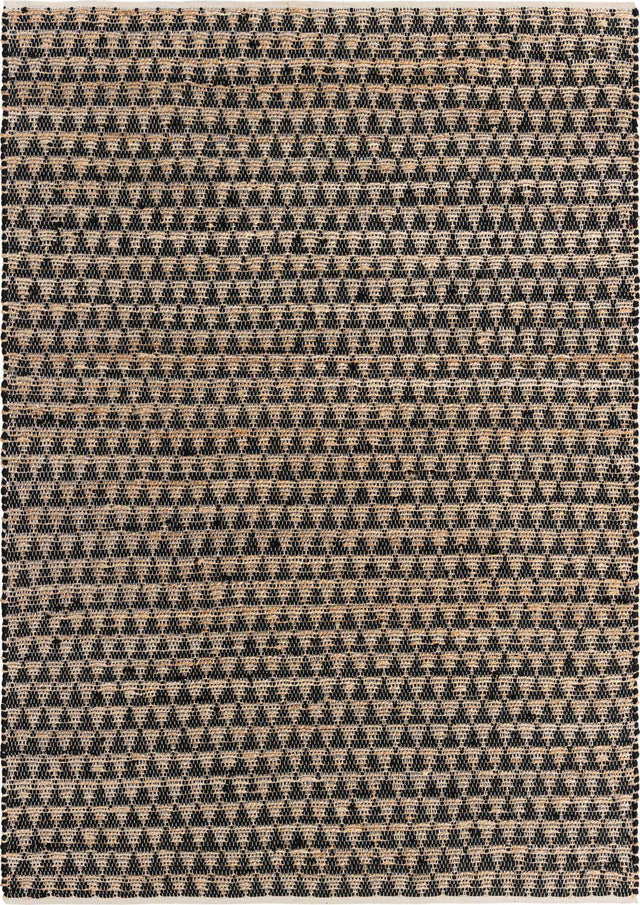 Black 7' 1 x 10' Chindi Jute Rectangle Rug
