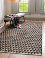 Black 10' x 14' 1 Chindi Jute Rectangle Rug