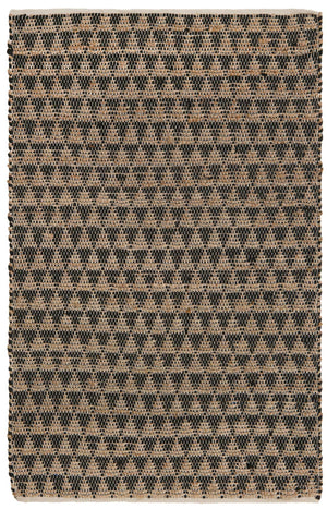 Black 4' 1 x 6' 1 Chindi Jute Rectangle Rug