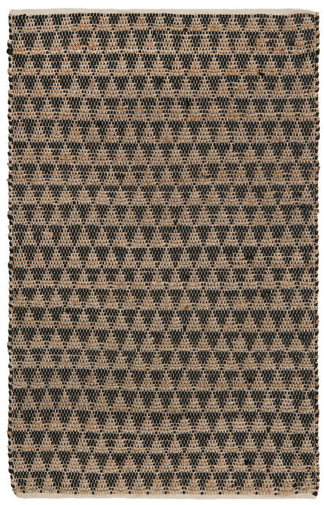 Black 4' 1 x 6' 1 Chindi Jute Rectangle Rug