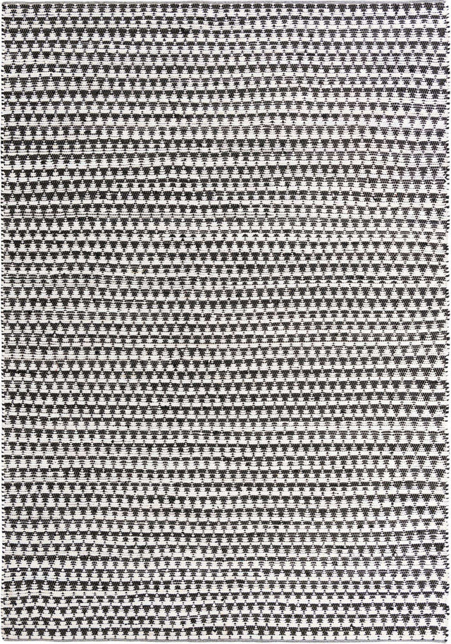 White Black 10' x 14' 1 Chindi Jute Rectangle Rug