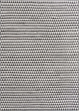 White Black 9' x 12' Chindi Jute Rectangle Rug