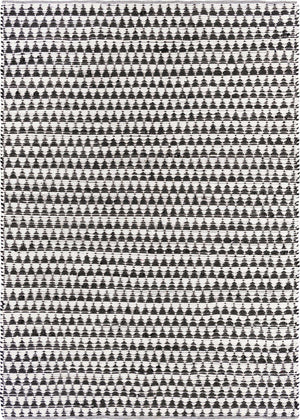 White Black 8' x 11' Chindi Jute Rectangle Rug