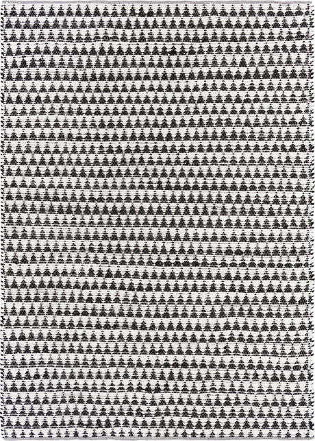 White Black 8' x 11' Chindi Jute Rectangle Rug