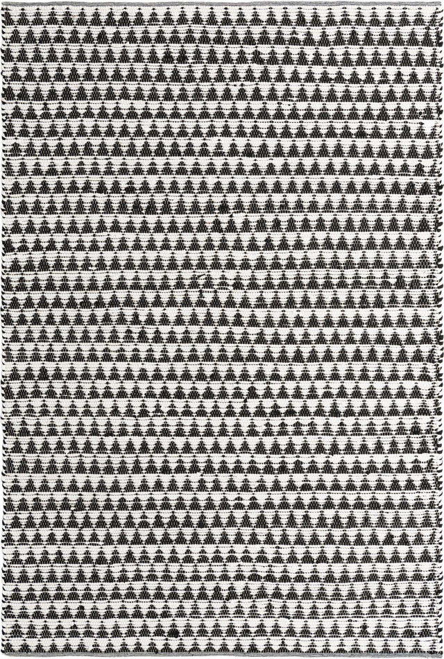 White Black 7' 1 x 10' Chindi Jute Rectangle Rug