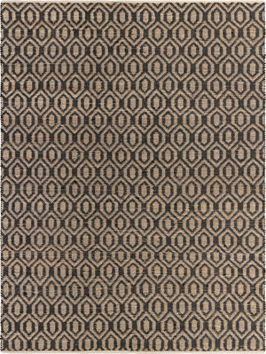 Black 10' x 14' 1 Chindi Jute Rectangle Rug