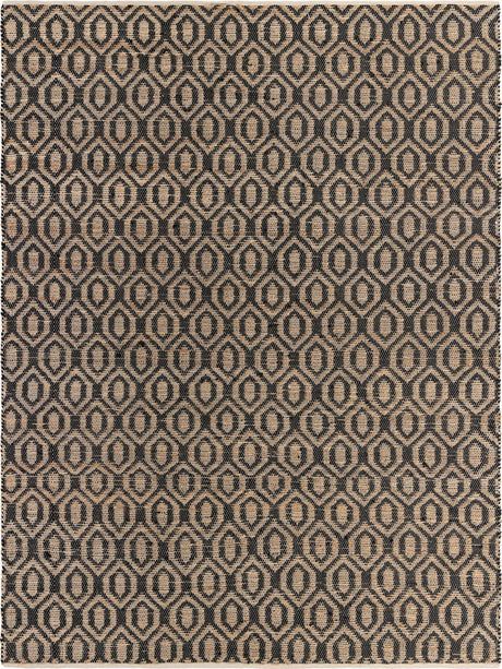 Black 10' x 14' 1 Chindi Jute Rectangle Rug