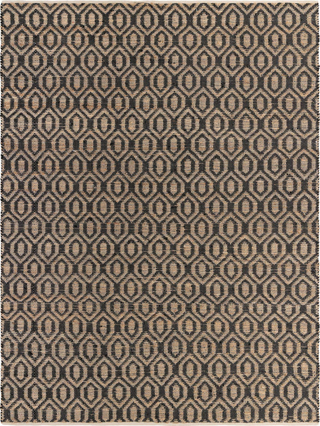 Black 10' x 14' 1 Chindi Jute Rectangle Rug