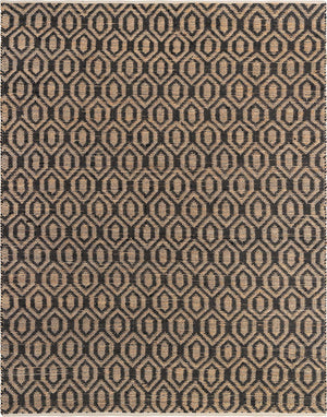 Black 9' x 12' Chindi Jute Rectangle Rug