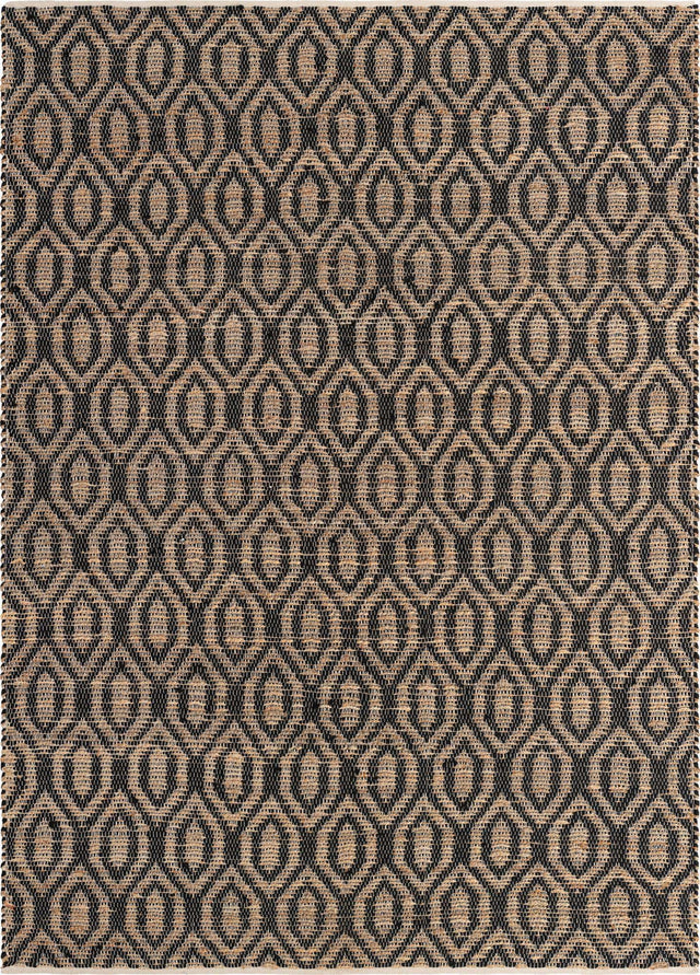 Black 8' x 11' Chindi Jute Rectangle Rug