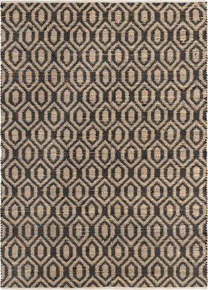 Black 7' 1 x 10' Chindi Jute Rectangle Rug